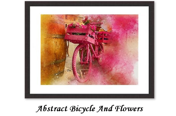 Abstracy Bicycle And Flowers